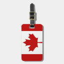 Search for canada flag luggage tags Red