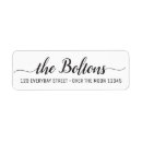 Search for script font return address labels Simple