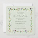 Search for hummingbird birthday invitations Nature