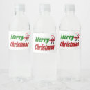 Search for christmas water bottle labels Red