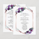 Search for purple and gold wedding programs Floral