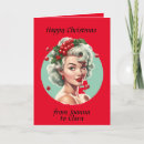 Search for 1950s christmas cards Holly
