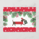 Search for dog christmas postcards Dachshund