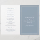 Search for dusty blue wedding programs Classic
