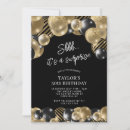 Search for black and gold 50th birthday invitations Shhh its a surprise