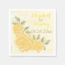 Search for yellow rose napkins Vintage