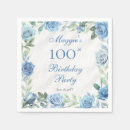 Search for 100th birthday napkins 100 years