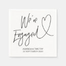 Search for engagement party napkins Black and white