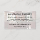Search for kitchen cabinets business cards Construction