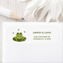 Search for frog return address labels Lily pad