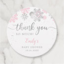 Search for pink winter wonderland baby shower Thank you