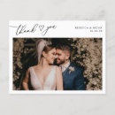Search for wedding thank you photo postcards Black and white