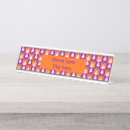Search for orange name plates White