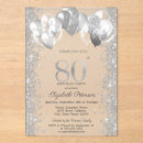 Search for navy blue silver birthday invitations Chic