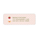 Search for cupcake return address labels Polka dot