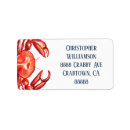 Search for crab return address labels Watercolor