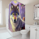 Search for wolf shower curtains Dog