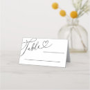 Search for heart shaped wedding place cards Black and white