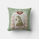 Search for ugly christmas sweater pillows Whimsical