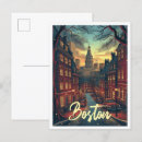 Search for vintage boston postcards Watercolor