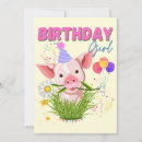 Search for piggy birthday invitations Girl