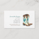 Search for cowboy boots business cards Watercolor