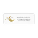 Search for moon and stars return address labels Modern