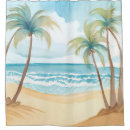 Search for palm tree shower curtains Beach