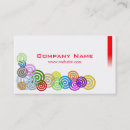 Search for spiral business cards Colorful
