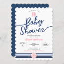 Search for pink and navy baby shower invitations Modern