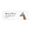Search for giraffe return address labels Cute