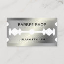 Search for razor blade business cards Barber
