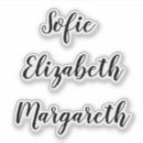 Search for clear vinyl stickers Font handwritten clear name