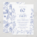 Search for elegant blue 60th birthday invitations Typography