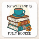 Search for book lover coasters Whimsical