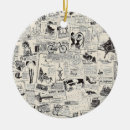 Search for newspaper ornaments Vintage