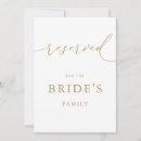 Search for reserved place cards Gold