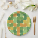 Search for mid century modern patterns paper plates Orange