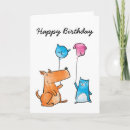 Search for funny cat dog birthday cards Humour