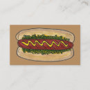 Search for hot dog business cards Mustard