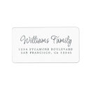 Search for stylish font return address labels Black and white