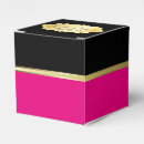 Search for hot pink and black favor boxes Elegant