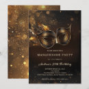 Search for black masquerade party invitations Gold