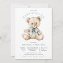 Search for blue bear baby shower invitations Gender neutral
