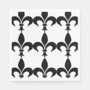 Search for fleur de lis napkins Black and white