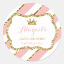 Search for pink princess baby shower stickers Crown