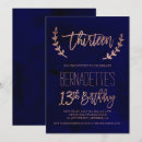 Search for rose gold 13th birthday invitations Chic