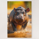 Search for hippopotamus puzzles Hippos