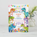 Search for baby dino birthday invitations T rex
