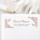 Search for quinceanera return address labels Rose gold